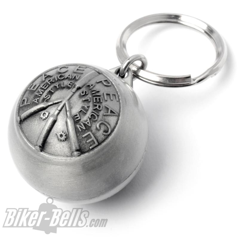 Peace American Style Ryder Ball Peace Sign From Ammunition Motorcycle Bell Gift