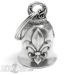 Verzierte Biker-Bell mit Fleur de Lis Heraldische Lilie Motorradfahrer Geschenk