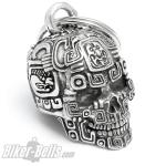 3D Maya Inka Azteken Totenkopf Biker-Bell Motorradfahrer Glücksbringer Geschenk