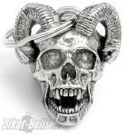 3D Monster Skull with Horns Protection Demon Bikers Bell Motorcycle Lucky Charm