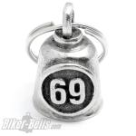 69 Gremlin Bell Motorrad-Glocke mit Zahl Neunundsechzig Glücksbringer Biker-Bell