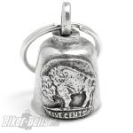 Buffalo Nickel Gremlin Bell Motorrad Glücksbringer mit stolzem Bison Büffel Glocke