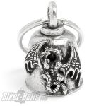 Glücksdrache Gremlin Bell Feuerdrache Glücksbringer Motorrad-Glocke Biker Geschenk