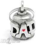 Glücksbringer für Biker-Papas mit Herz Original Gremlin Bell Motorradfahrer Geschenk