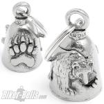 Guardian Bell mit Bär und Bärentatze Original Motorrad Glücksbringer Geschenk