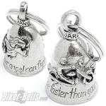 "Never Ride Faster Than Your Angel Can Fly" Guardian Bell Biker und Schutzengel