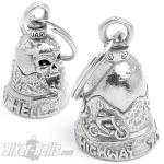 Highway to Hell Guardian Bell Good Luck Charm for Biker on the long Road to Hell