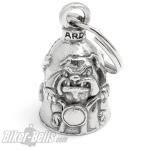 Bulldog Biker Guardian Bell Hund auf Motorrad Glücksbringer Glocke Geschenkidee