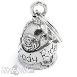 Lady Rider Guardian Bell Geschenk für Motorradfahrerinnen Glücksbringer Glocke