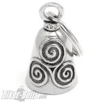 Original Guardian Bell with Triskele Celtic Triple Spiral Triskelion Lucky Charm Bell
