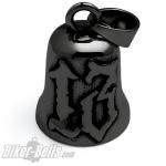 Lucky 13 Motorrad Glocke Schwarz Biker Glücksbringer aus Edelstahl Geschenkidee