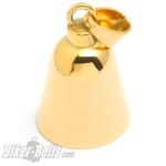 Blanko Biker-​Bell ohne Motiv Gold schlicht Motorrad Glocke Geschenk aus Edelstahl