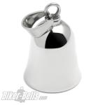 Blanko Biker-​Bell aus Edelstahl ohne Motiv Motorrad Glocke schlicht silber poliert