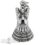 Betender Engel Biker-Bell aus Edelstahl Ride Safely, Love You, Angel Watch Over You