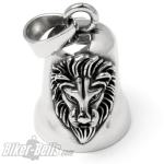 Lion Biker Bell made of Stainless Steel Motorcyclist Lucky Charm with Lion Gift idea