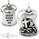 "Jesus Rides With Me" Gremlin Bell Motorrad mit Kreuz Biker-Bell Glücksglöckchen