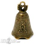 Tibetanisches Glücksglöckchen Tibet Bell mit Buddha Glocke aus Messinglegierung