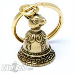 Kleine tibetanische Glocke mit Ratte verzierter Glücksbringer aus Messing Tibet Bell