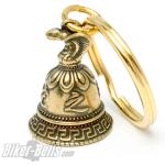 Tibetanische Mini-Glocke aus Messing mit Schlange Kobra Glücksbringer Tibet Bell